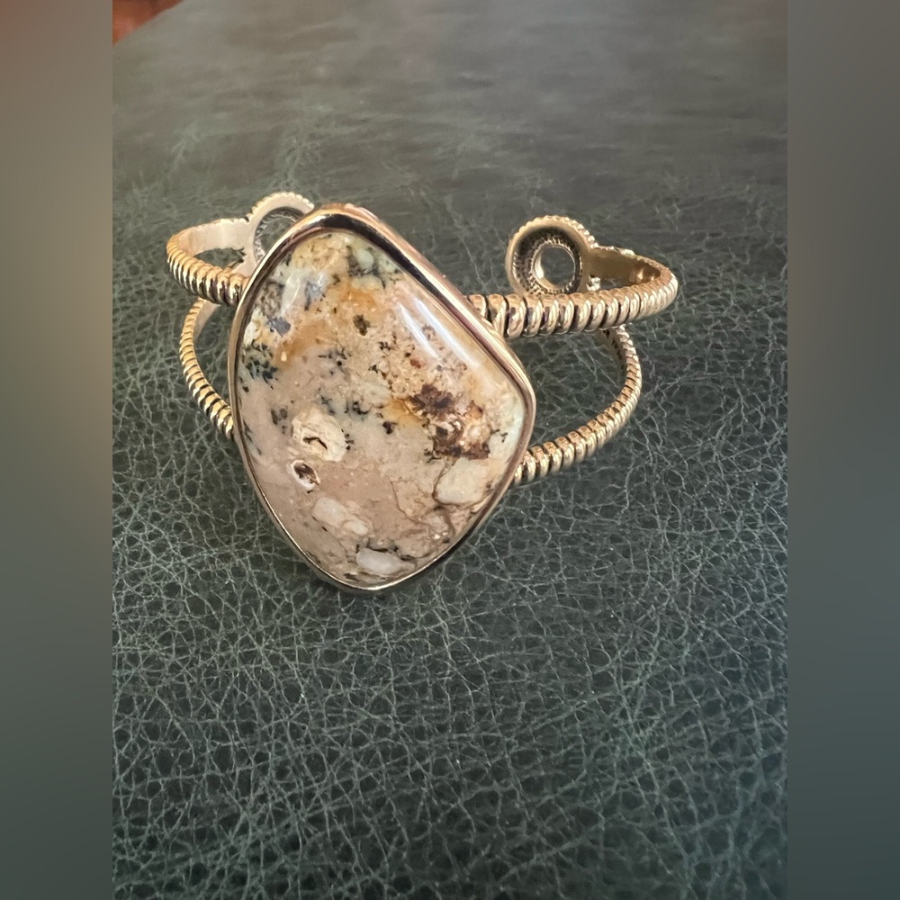 Studio Barse Bracelet Cuff Golden Bronze and African Opal - Picture 5 of 8